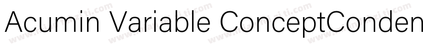 Acumin Variable ConceptCondensed Bl字体转换